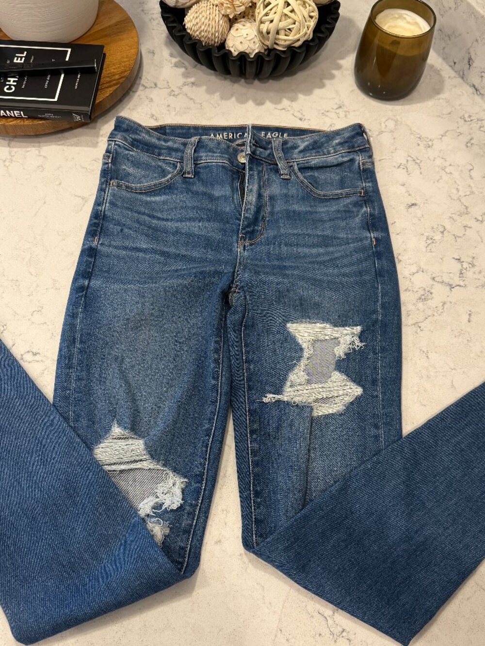 American Eagle Hi-Rise Jegging/Medium Wash - 4